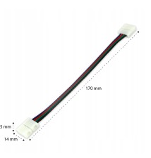 10mm RGB Snap-On LED Strip Connector with Cable (2-Pack) | LVT