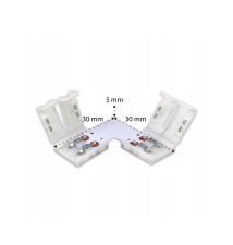 Złączka do taśmy LED kątowa 10mm typ L | LVT