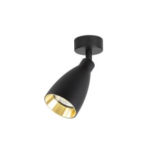 Kinkiet GU10 LED Helis ruchomy x1 czarny + złoty | LVT