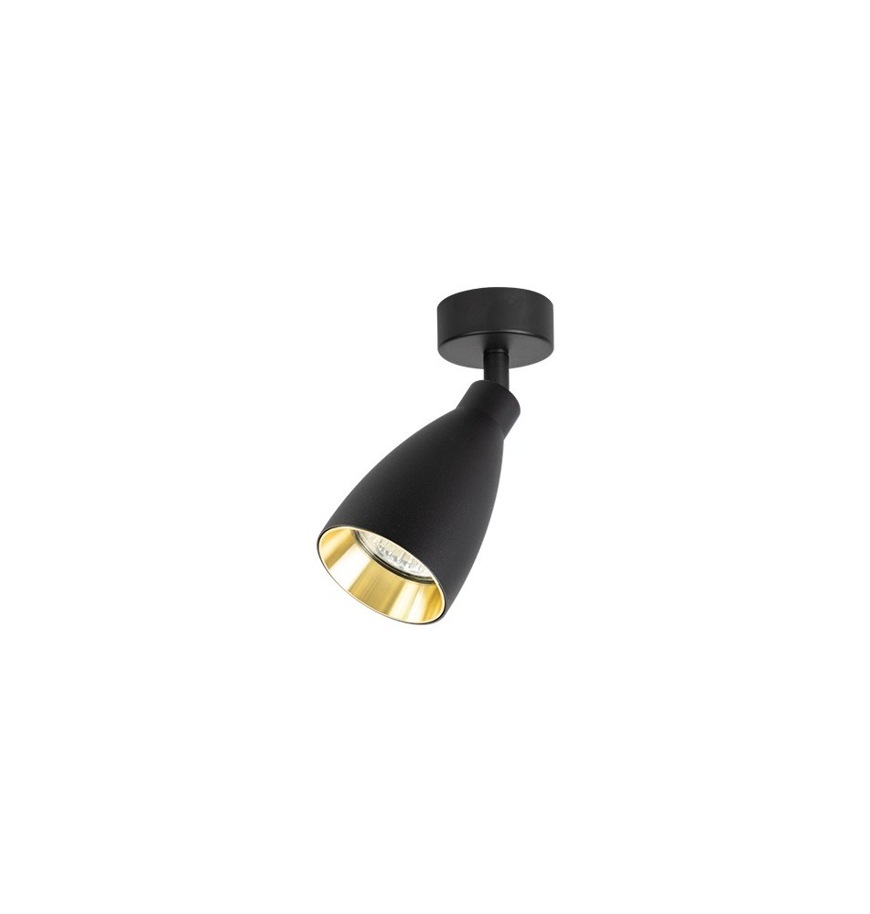 Helis Adjustable GU10 LED Wall Sconce x1, Black + Gold | LVT