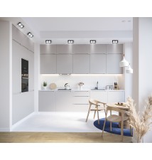 Oprawa halogenowa AR111 GU10 ruchoma podwójna czarna