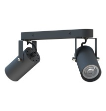 Simon Adjustable GU10 LED Wall Sconce, 2-Pack, Black | LVT