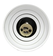 GU10 Round Surface-Mounted Light Fixture, 96x125, Adjustable, White | LVT