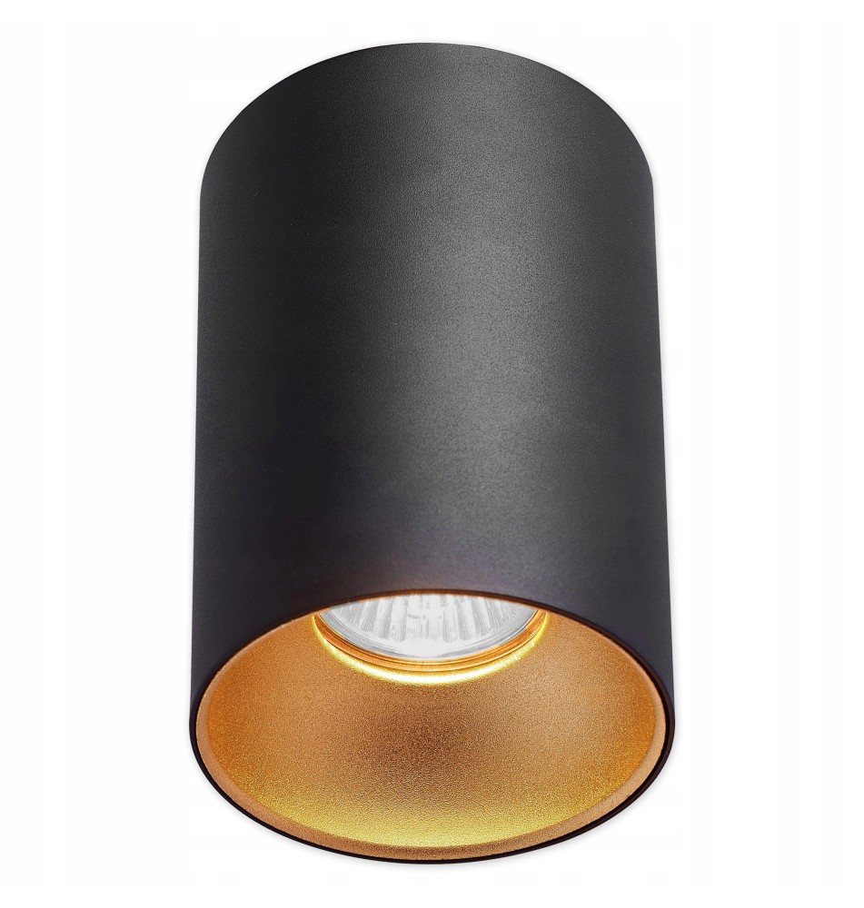 Oprawa natynkowa GU10 Gold okrągła 85x110 czarna | LVT