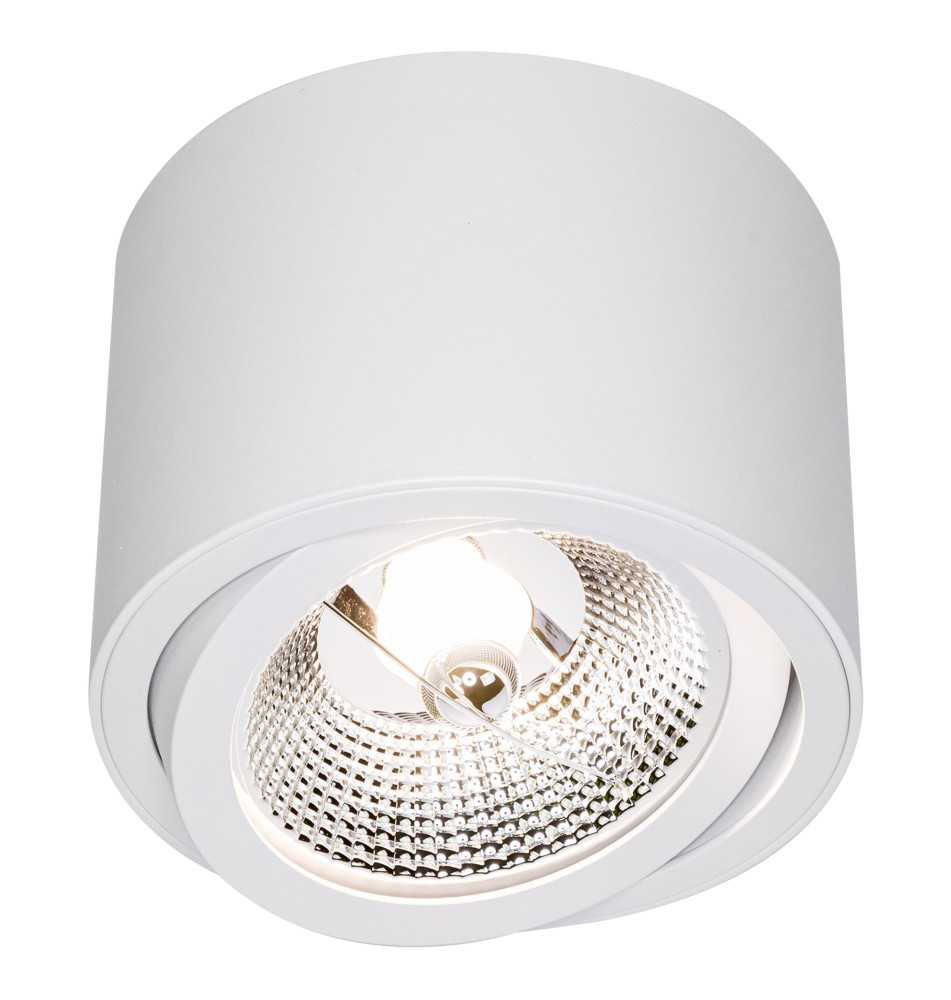 Oprawa natynkowa AR111 okrągła 139x100 biała ruchoma | LVT