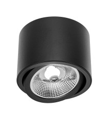 Oprawa natynkowa AR111 okrągła 139x100 czarna ruchoma