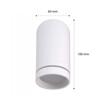 Oprawa natynkowa LED 5W 4000K okrągła biała 60x100 | LVT