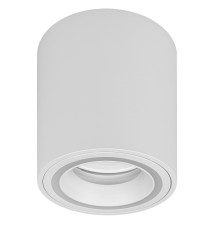 Oprawa natynkowa GU10 okrągła 80x100 akryl biała