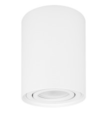 GU10 Round Surface-Mounted Light Fixture, 85x115, Adjustable, White | LVT