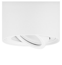 GU10 Round Surface-Mounted Light Fixture, 85x115, Adjustable, White | LVT