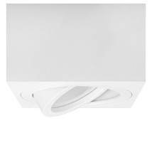 Oprawa natynkowa GU10 kwadrat 80x80x84 ruchoma biała | LVT