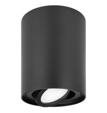 Oprawa natynkowa GU10 okrągła 85x115 ruchoma czarna | LVT