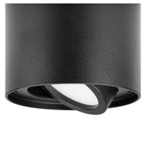GU10 Round Surface-Mounted Light Fixture, 85x115, Adjustable, Black | LVT
