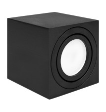 Oprawa natynkowa GU10 kwadrat 80x80x84 ruchoma czarna | LVT