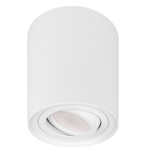 GU10 Round Surface-Mounted Light Fixture, 96x125, Adjustable, White | LVT