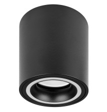 Oprawa natynkowa GU10 okrągła 80x100 akryl czarna