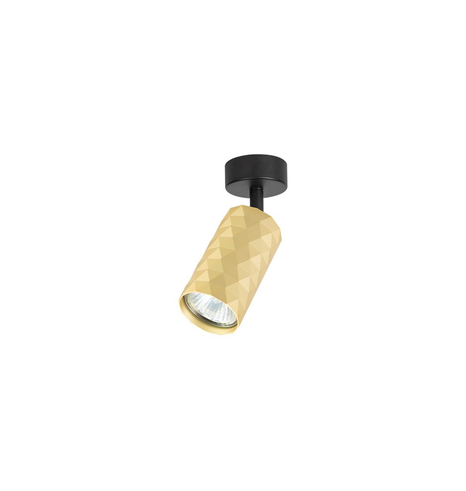 Kinkiet GU10 LED Glamour ruchomy x1 czarny + złoty | LVT