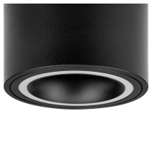 Oprawa natynkowa GU10 okrągła 80x100 akryl czarna