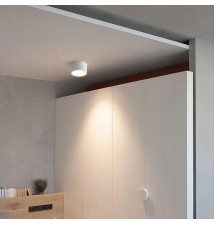 GX53 Golda Round Surface-Mounted Light Fixture, White + Gold | LVT