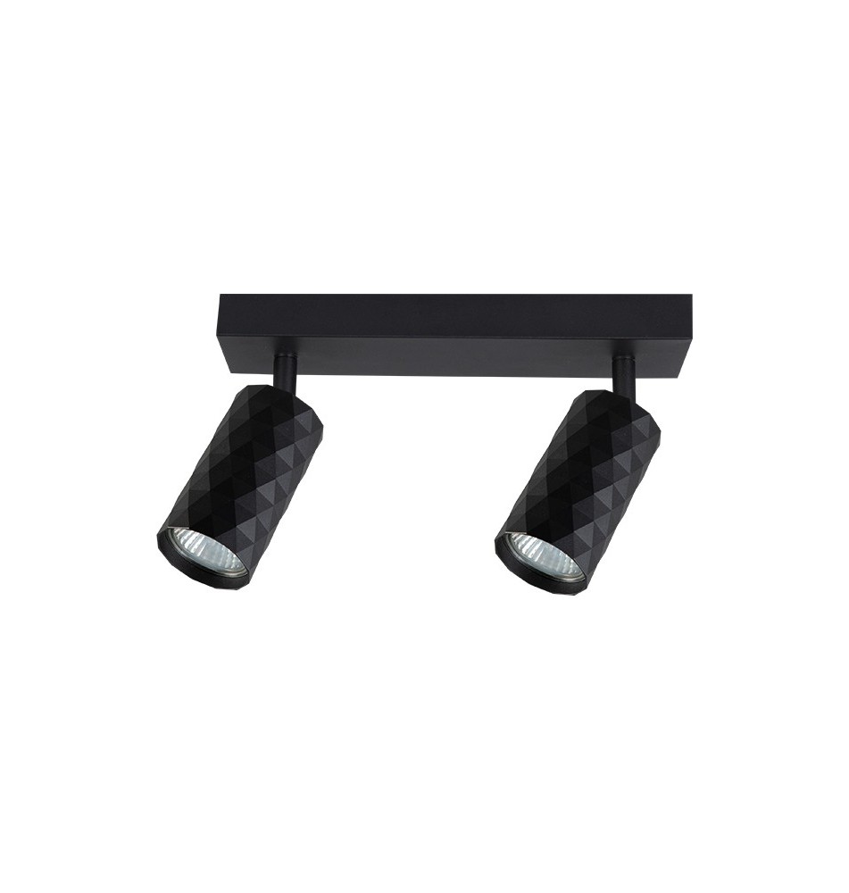 Kinkiet GU10 LED Glamour ruchomy x2 czarny