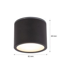 Oprawa natynkowa GX53 Grandi IP54 okrągła czarna