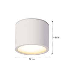 Oprawa natynkowa GX53 Grandi IP54 okrągła biała