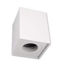 GU10 Surface-Mounted Square Light Fixture, 83x83x100, Fixed, White | LVT