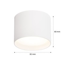 Sino GX53 Round White Surface-Mounted Light Fixture | LVT