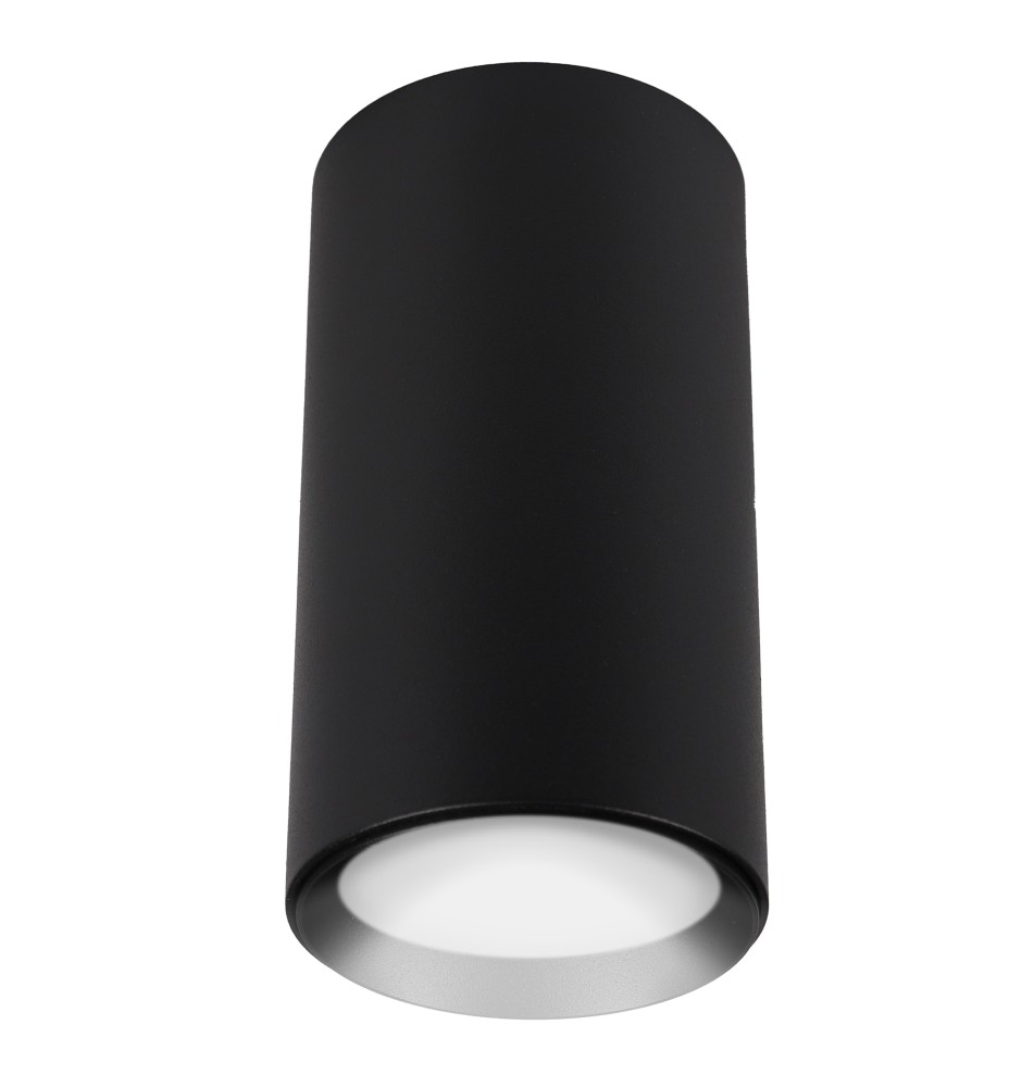 GU10 Round Surface-Mounted Light Fixture, 56x100, Fixed, Black | LVT