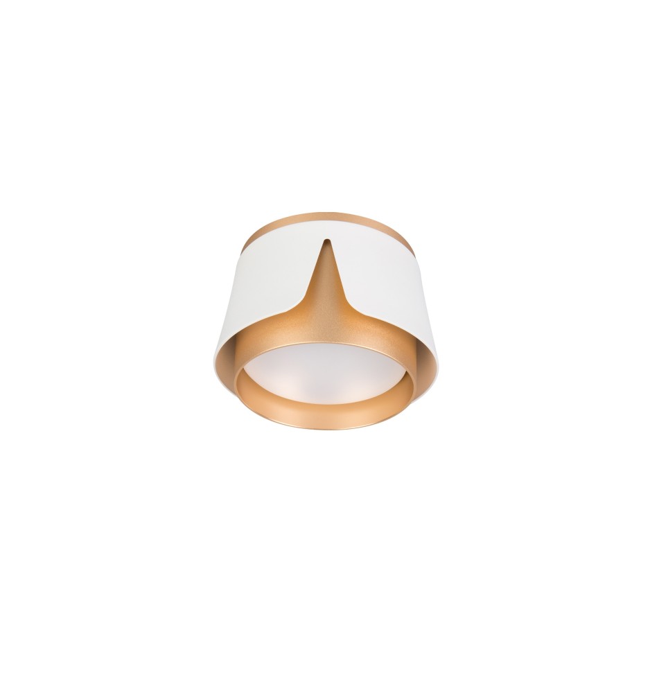 GX53 Surface-Mounted Light Fixture, White + Gold | LVT