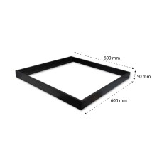 Ramka natynkowa do panelu LED 600x600 Czarna | LVT