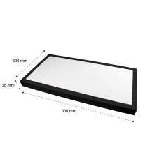 Panel LED nastropowy 300x600x38mm 30W czarny | LVT