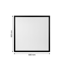 Panel LED natynkowy 600x600 czarny 28W 4500K | LVT
