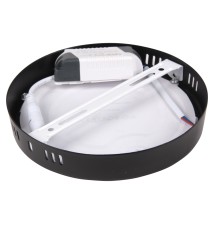 Panel LED natynkowy okrągły Proma 12W 4000K czarny