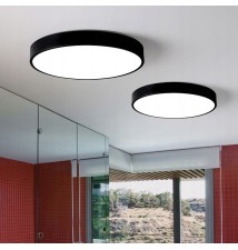 Panel LED natynkowy okrągły Proma 12W 4000K czarny | LVT