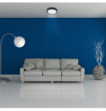 Panel LED natynkowy okrągły Proma 18W 4000K czarny | LVT