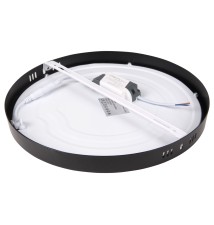 Panel LED natynkowy okrągły Proma 24W 4000K czarny | LVT
