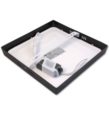 Panel LED natynkowy kwadrat Proma 18W 4000K czarny | LVT