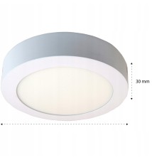 Panel LED natynkowy okrągły Proma 12W 2700K
