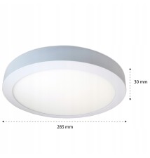 Panel LED natynkowy okrągły Proma 24W 6500K