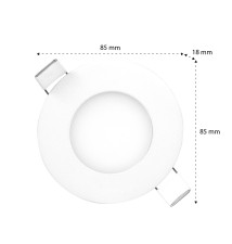 Panel LED okrągły 3W Proma 2700K