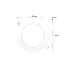 Panel LED okrągły 12W Proma 2700K