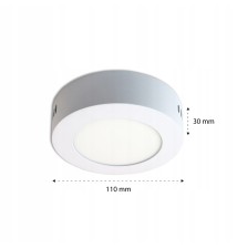 Panel LED natynkowy okrągły Proma 6W 2700K