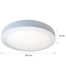 Panel LED natynkowy okrągły Proma 24W 2700K
