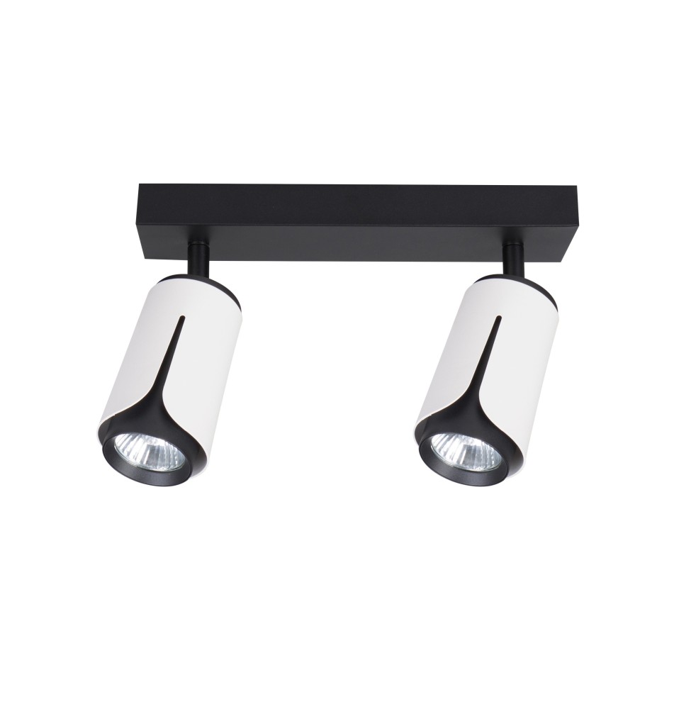 Kinkiet GU10 LED x2 biały + czarny | LVT