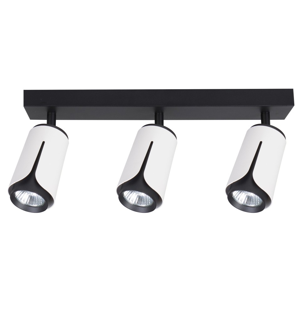 Kinkiet GU10 LED x3 biały + czarny | LVT