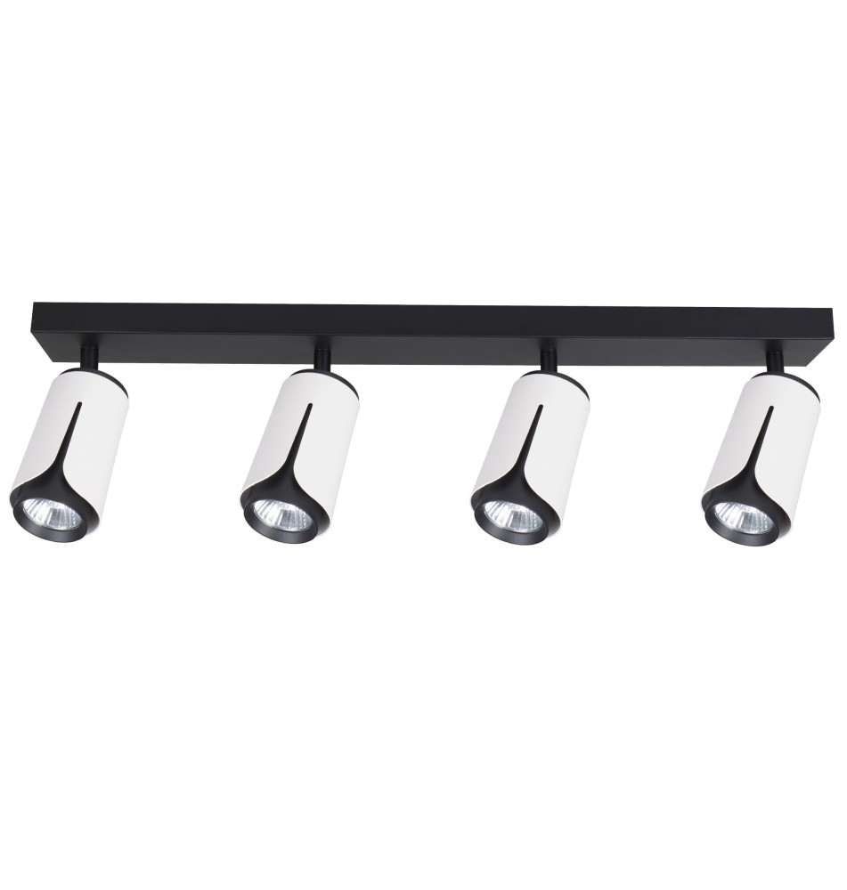 Kinkiet GU10 LED x4 biały + czarny | LVT