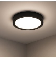 Panel LED natynkowy okrągły Bingo 24W 4000K czarny | LVT