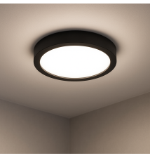 Panel LED natynkowy okrągły Bingo 24W 4000K czarny