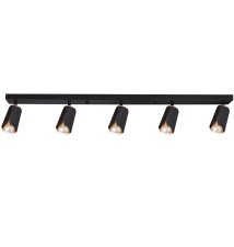 Kinkiet GU10 LED x5 czarny + złoty